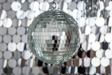 one disco ball background no people