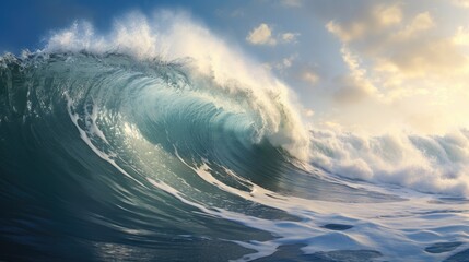 Sea wave during storm in atlantic ocean