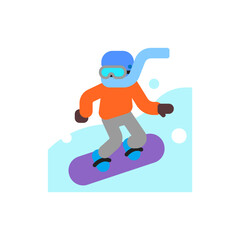Fototapeta premium Snowboarder: Dark Skin Tone