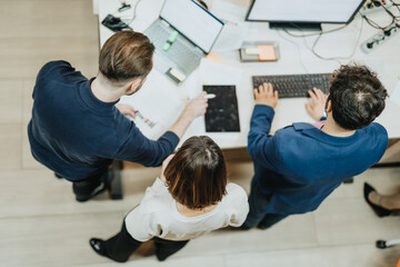 Business Team Analyzing Data for Financial Planning.