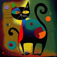 abstract background cat, Generative AI	