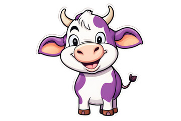 Happy Purple Cow (PNG 10800x7200)