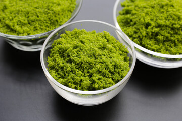 Wolffia globosa or swamp algae, water meal