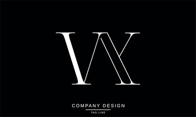 KV, VK, Abstract Letters Logo Monogram