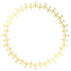 gold frame circle pattern For medals and awards