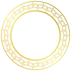 gold frame circle pattern For medals and awards