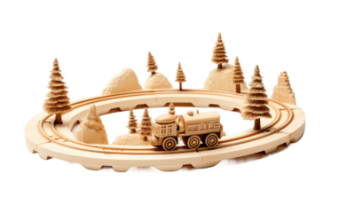 Toy Train On Isolated Background