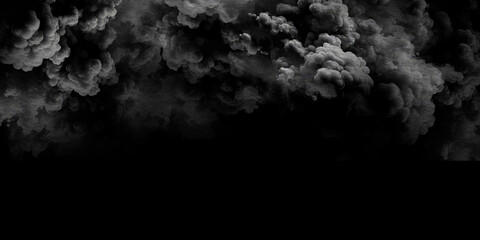billowing cloud of smoke or fog. It's dark and moody, with the smoke taking up the majority of the frame.used as a background for a website, a graphic design project - obrazy, fototapety, plakaty