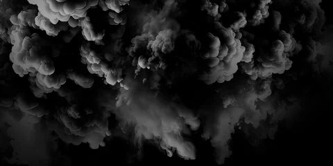 Tuinposter billowing cloud of smoke. The smoke is dense and appears to be expanding rapidly. used in projects related to pollution, disaster, or danger © Rysak