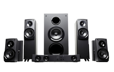 Obraz premium Surround Sound System On Isolated Background