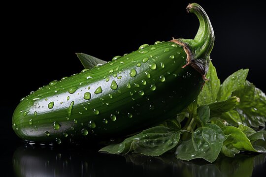 a green vegetable with water droplets on it