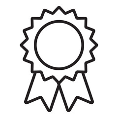 Guarantee or medal thin line icon