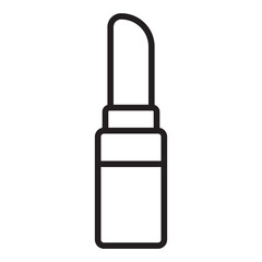 Cosmetic lipstick line outline icon