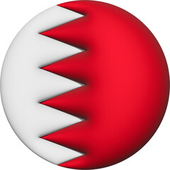 3D Flag of Bahrain on circle