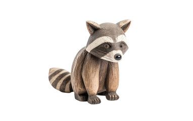 Masked Mischief Playful Moments with a Raccoon Toy Isolated On Transparent Background