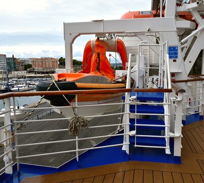 Regal Princess motor launch stored away