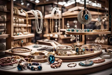 Foto op Plexiglas jewelry in the shop © AI artistic beauty