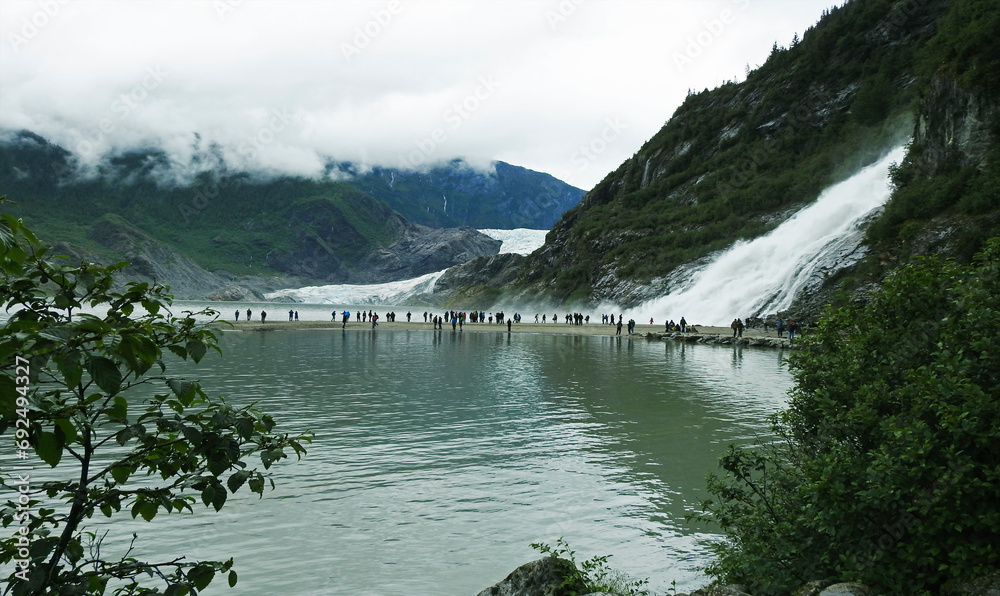 Sticker mendenhall glacier, juneau, alaska, united states