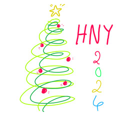 abstract christmas tree