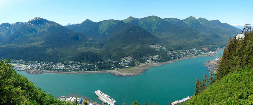 View of Juneau from Mount Roberts, Alaska, United States