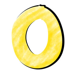 golden font number 0