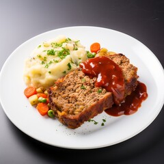 Meatloaf: Baked Ground Meat Dish with Bread Crumbs and Tomato Glaze
