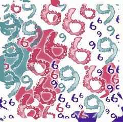 pattern with Numbers Abstract print
