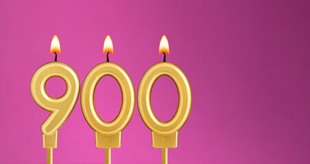 Number of followers or likes - Candle number 900