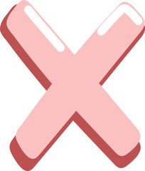 Obraz premium cute valentine alphabet lowercase x