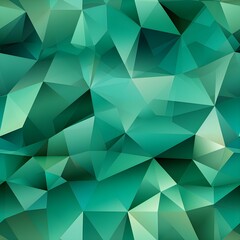 Fototapeta premium Abstract polygon green color tones wallpaper, 4k - vibrant color background