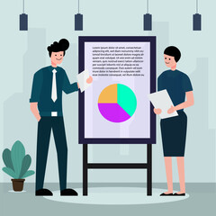 person with a presentation