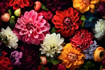 colorful chrysanthemum flowers