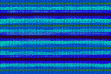 青のバリエーションのランダムな縞の毛織物