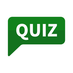 Quiz In Green Rectangle Shape For Question Answer Promotion Marketing Social Media Information
