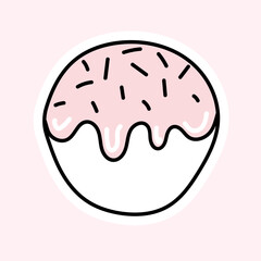 Cake.Vector illustration in doodle style.