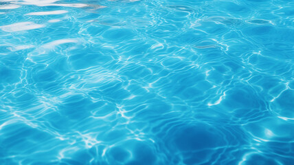 Fototapeta na wymiar Blue water pool surface