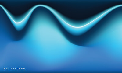 Wavy blue light gradient mesh. Abstract liquid flow background. Fluid color gradation backdrop. Vibrant color gradation for poster, catalog, banner, cover, magazine, or presentation.