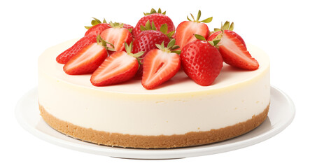 cheesecake with strawberries