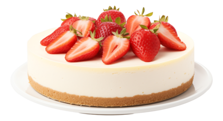 cheesecake with strawberries