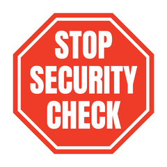 Stop security check symbol icon	
