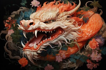 Fototapeta na wymiar chinese dragon illustration