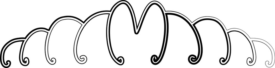 Decorative border set. Floral and vintage