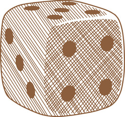 Hand Drawn Illustration Of Dice