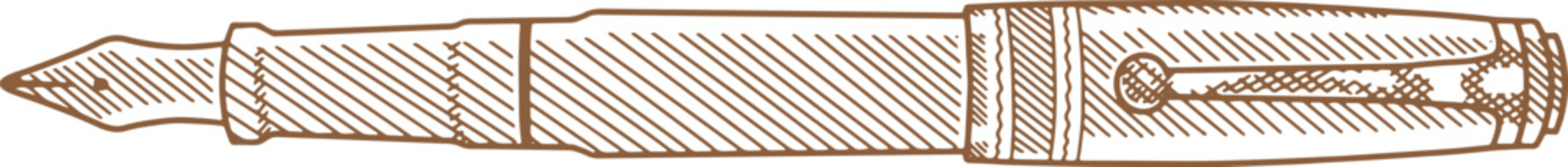 Hand Drawn Illustration Of Fountain Pen