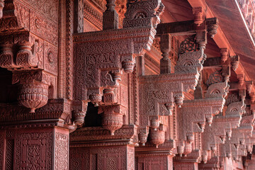 inside agra red fort, india