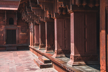 inside agra red fort, india