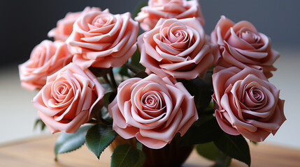 pink and white roses HD 8K wallpaper Stock Photographic Image 