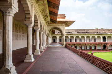 inside agra red fort, india