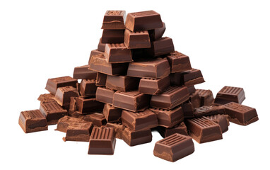 Heavenly Chunks Artisanal Chocolate Blocks on a White or Clear Surface PNG Transparent Background