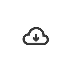 download cloud icon line style